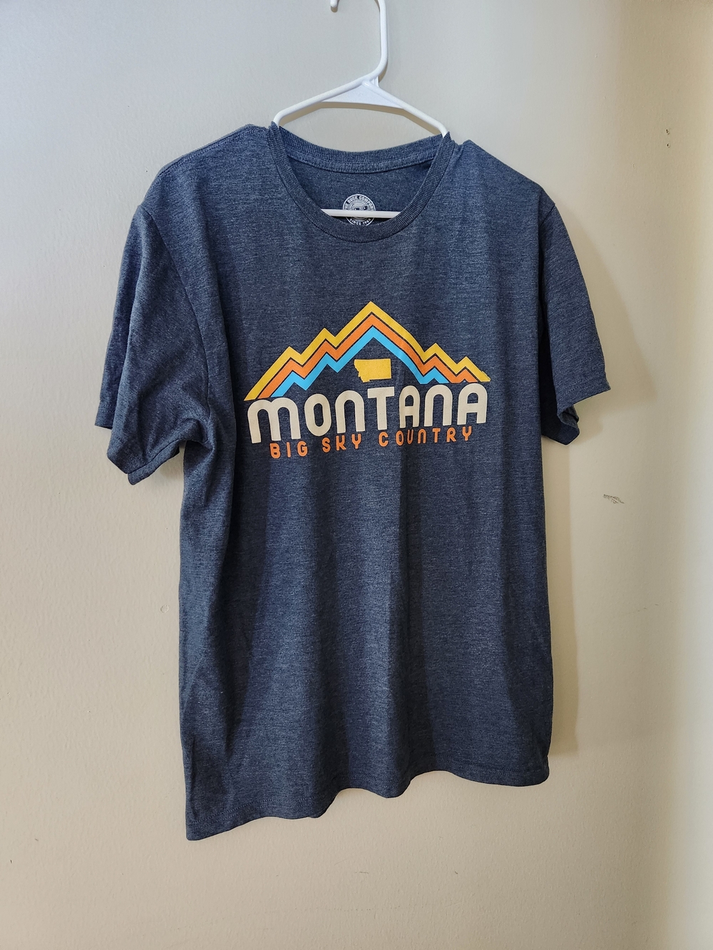 Montana Big Sky Country Graphic Tee - Navy Heather M Medium